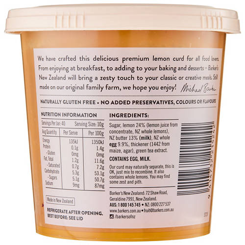 Front shot 3, Lemon Curd 400g