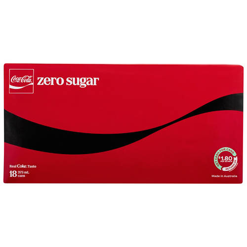 Front shot 2, Coke Zero Sugar 18x375ml