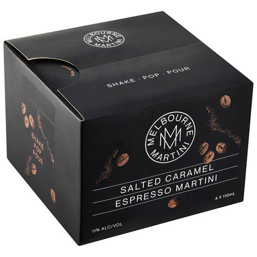 Front shot 1, Salted Caramel Espresso Martini 4 Pack 110ml