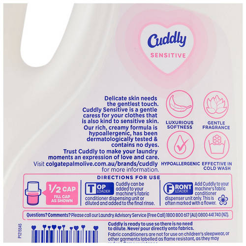 Ingredients 1, Sensitive Fabric Softner 2L