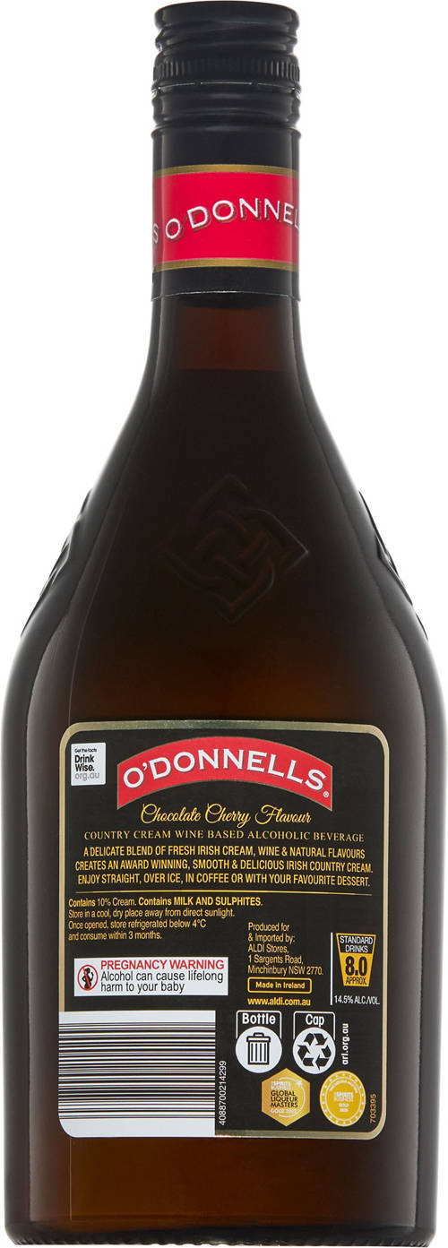 Front shot 2, Country Cream Choc Cherry 700ml