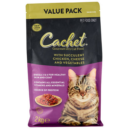 Front shot 2, Gourmet Dry Cat Food 2kg - Succulent Chicken and Vegetable flavour