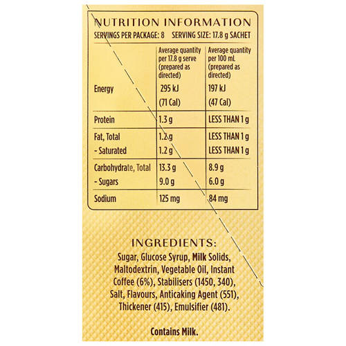 Nutrients 1, Hot/Iced Coffee Salted Caramel Latte 8 Pack 142.4g