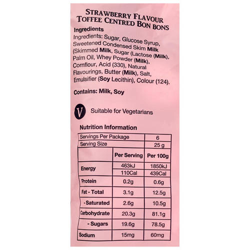 Ingredients 1, Traditional Bon Bons 120g