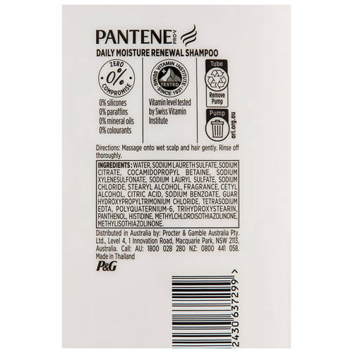 Ingredients 1, Moisture Renewal Shampoo or Conditioner 900ml