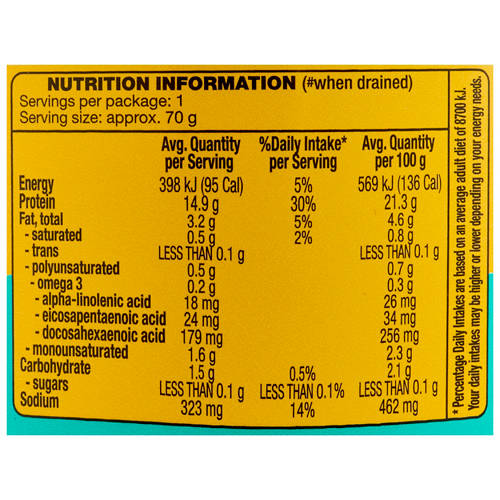 Nutrients 1, Yellowfin Tuna in Lite Oil 95g