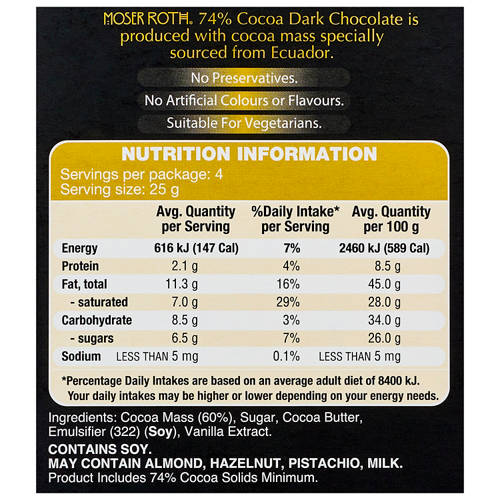 Nutrients 1, Fair Trade Origin Chocolate 74% Cocoa 100g