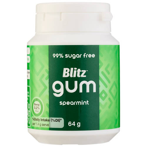 Front shot 2, Blitz Spearmint Gum 64g
