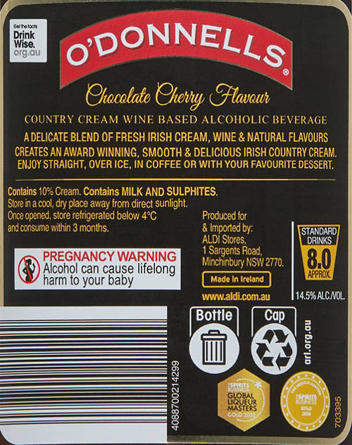 Nutrients 1, Country Cream Choc Cherry 700ml