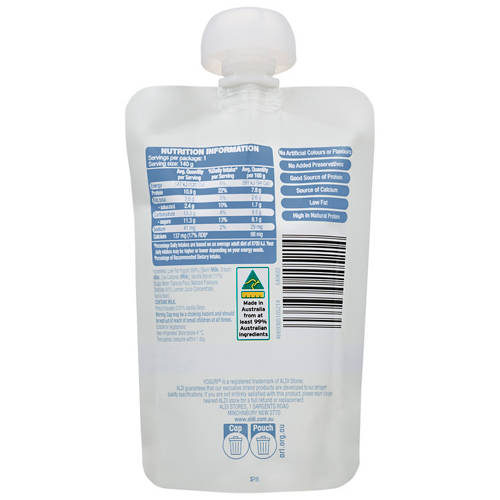 Front shot 2, Greek Style Yogurt Vanilla Pouch 140g 140g