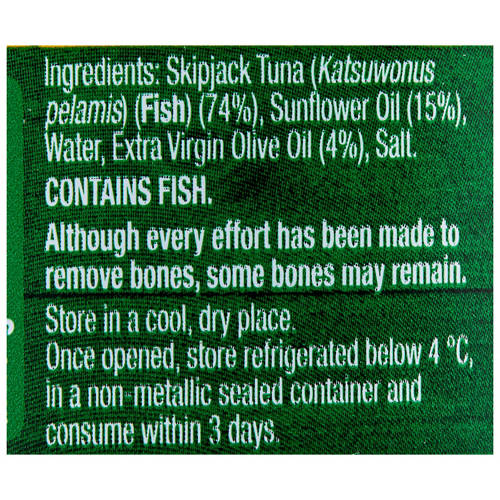 Ingredients 1, Tuna Chunks in Oil 95g