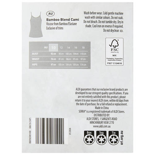 Front shot 3, Women's Bamboo Blend Cami