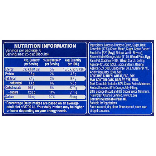 Nutrients 1, Jaffa Cakes 150g