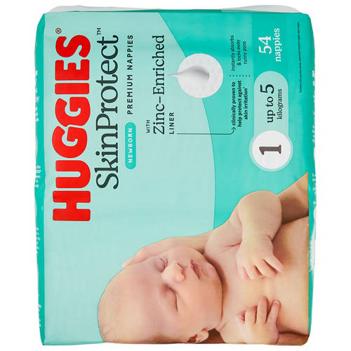 Front shot 3, Zinc Enriched Newborn Nappies 54 Pack