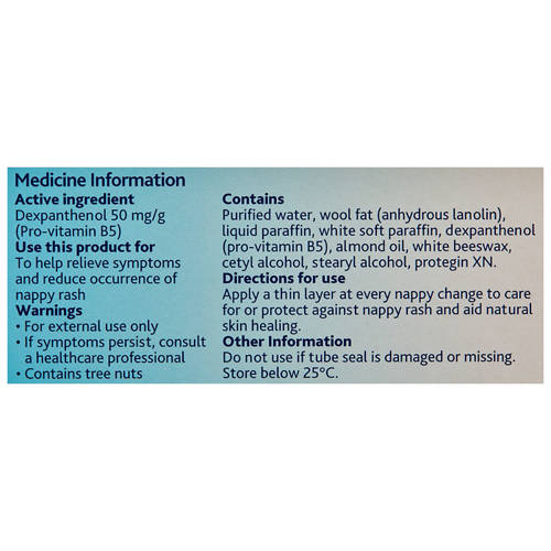 Ingredients 1, Nappy Rash Ointment 100g