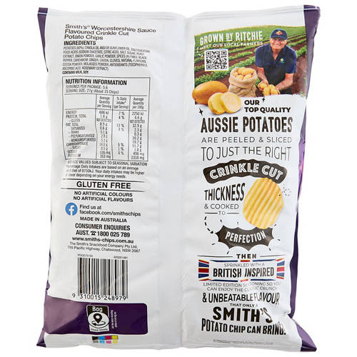 Front shot 2, Crinkle Cut Worcester Sauce 150g