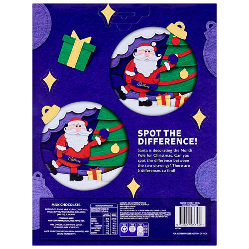 Front shot 2, Dairy Milk Advent Calendar 90g