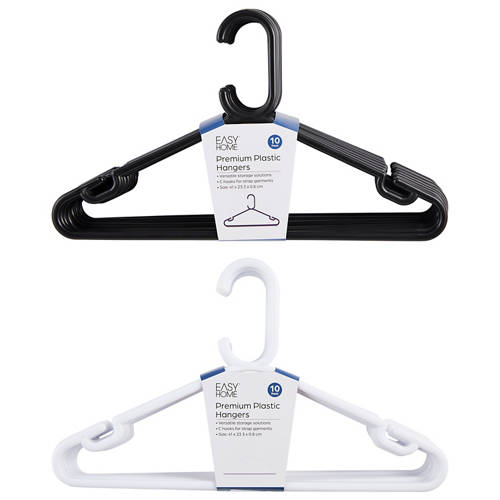 Group 1, Assorted Premium Plastic Hangers 10 Pack