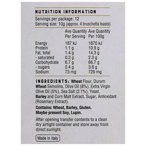 Nutrients 1, Crustini 120g