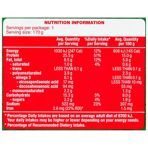 Nutrients 1, Tuna Power Bowl Iron 170g