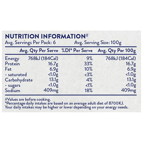 Nutrients 1, Chicken Breast Schnitzel (Panko & Quinoa Crumb) 4 Pack 600 g