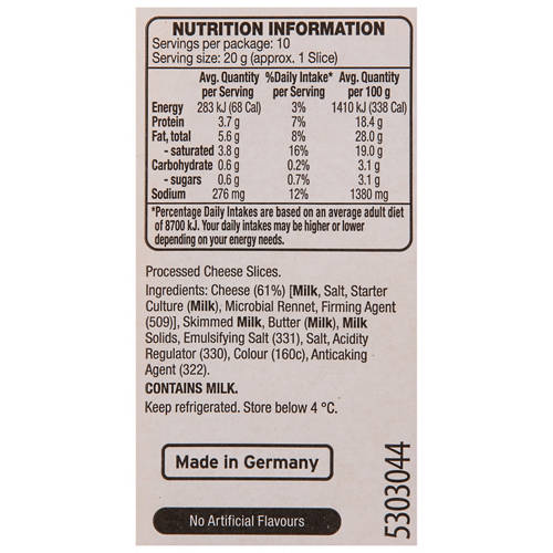 Nutrients 1, Burger Slices 200g