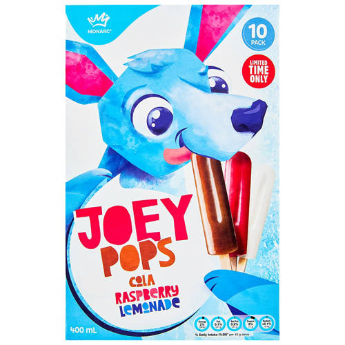 Front shot 2, Joey Pops 10 Pack 400ml