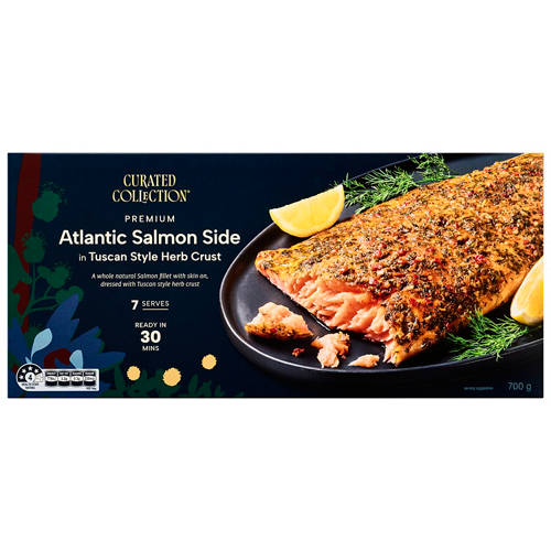 Front shot 2, Atlantic Salmon Side with Tuscan Style Herb Crust 700g
