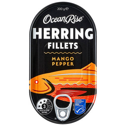 Front shot 2, Herring Fillets in Mango Pepper Sauce 200g