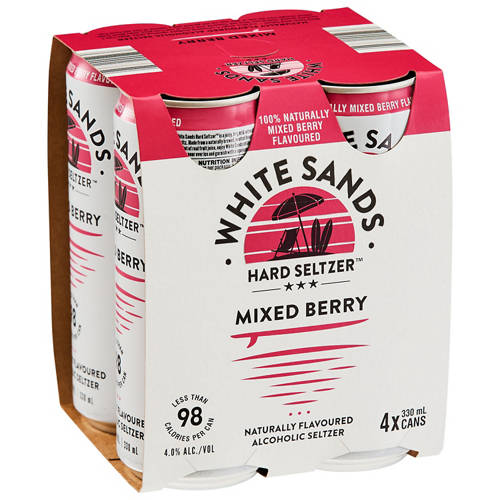 Front shot 1, Hard Seltzer Berry 4 Pack 330ml