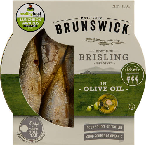 Front shot 2, Olive Oil Brisling Sardines 120g