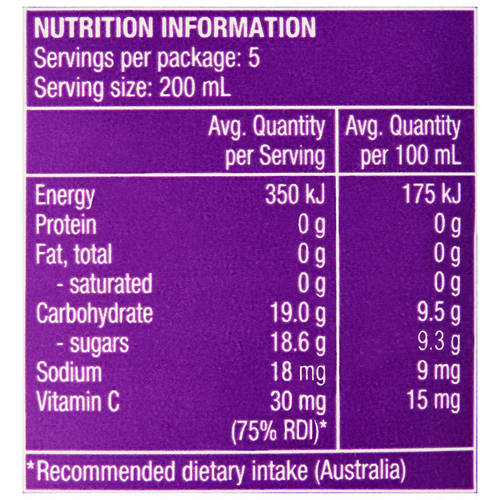 Nutrients 1, Golden Pash Fruit Drink 1L