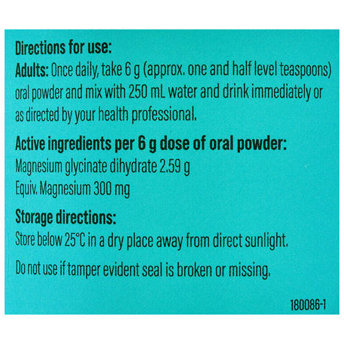 Ingredients 1, Magnesium Glycinate 150g