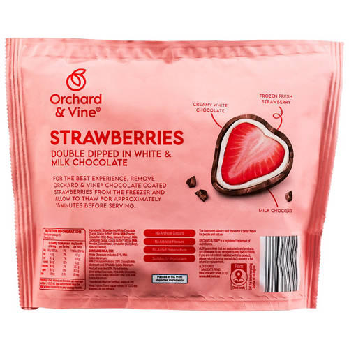 Front shot 2, White and Milk Chocolate Dipped Strawberries 150g