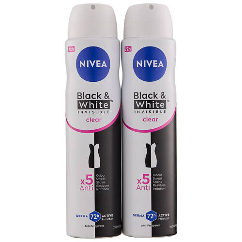 Front shot 1, Invisible Black & White Anti-Perspirant Deodorant 2 x 150g/151g