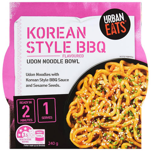 Front shot 2, Korean BBQ Noodle Bowl 240g