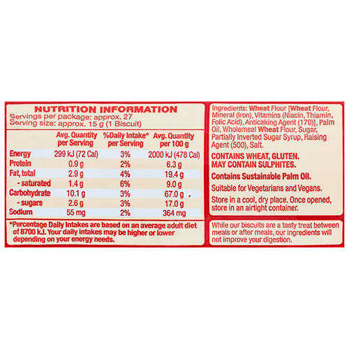 Nutrients 1, Digestives 400g
