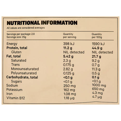 Nutrients 1, Classic Air Dried Steak 70g