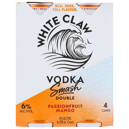 Front shot 2, Vodka Smash Passionfruit Mango 4 Pack 330ml