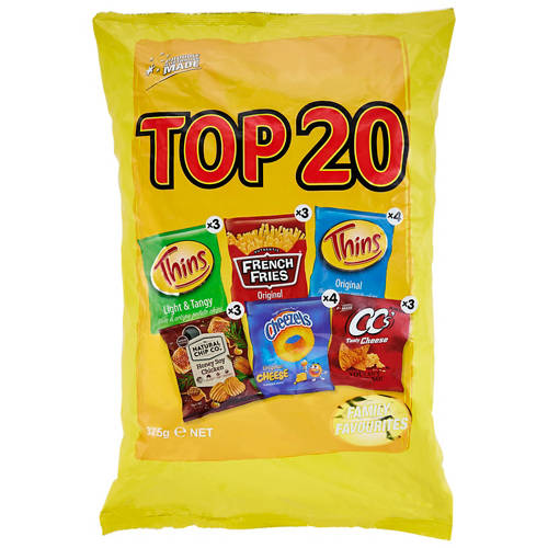 Top 20 Family Favourites Chips Multipack 20 × 19g at Aldi