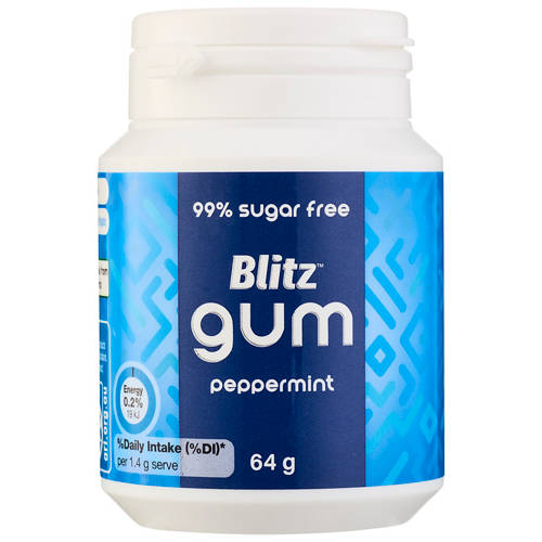 Front shot 2, Blitz Peppermint Gum 64g