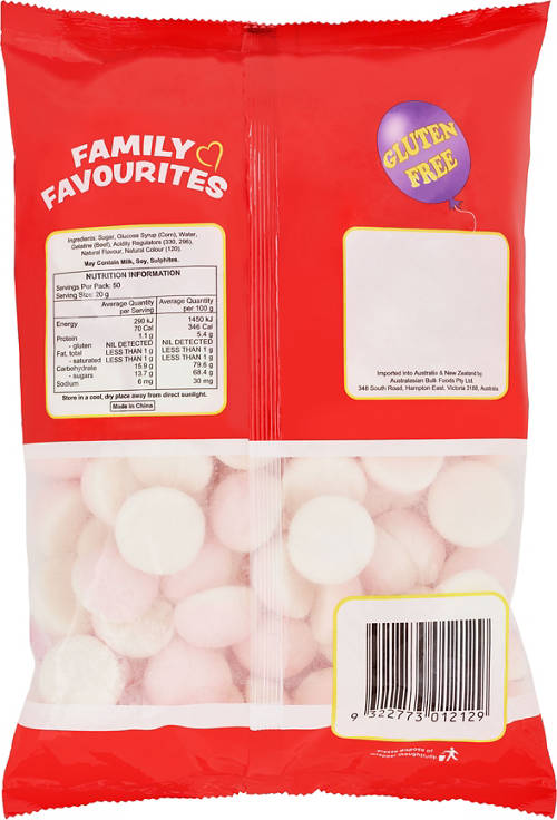 Front shot 2, Giant Lollies 1kg - Strawberry Clouds