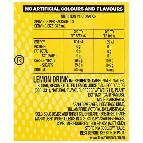 Nutrients 1, Original Lemon 10 x 375ml