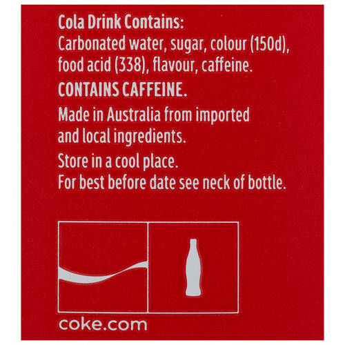 Ingredients 1, Coke Classic Soft Drink 2L