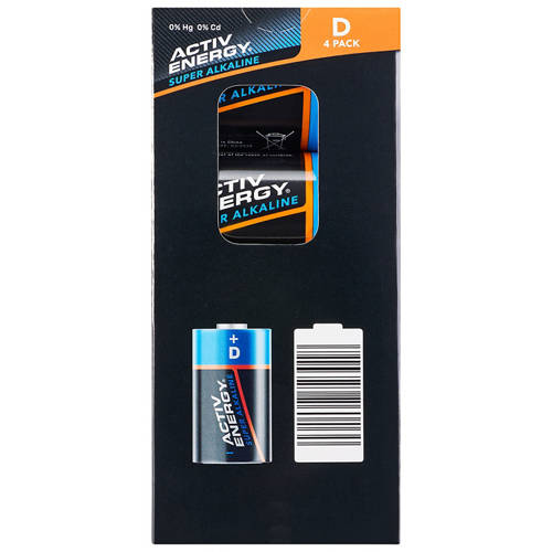 Front shot 2, D Batteries 4 Pack