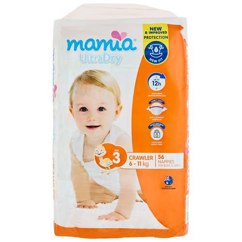 Front shot 2, Size 3 Nappies 6-11kg 56 Pack