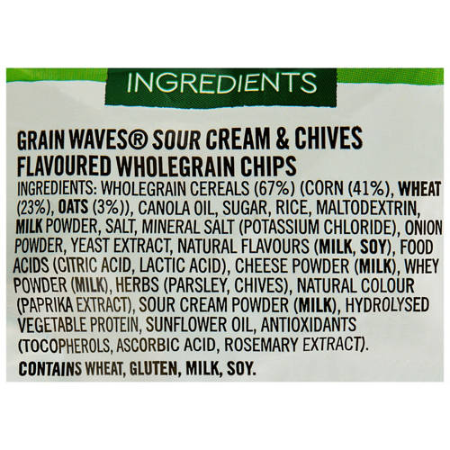 Ingredients 1, Sour Cream & Chives 170g