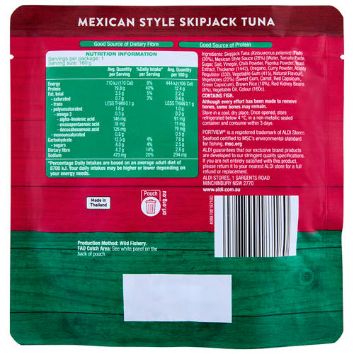 Front shot 2, Spicy Mexican Style Tuna With Beans 160g