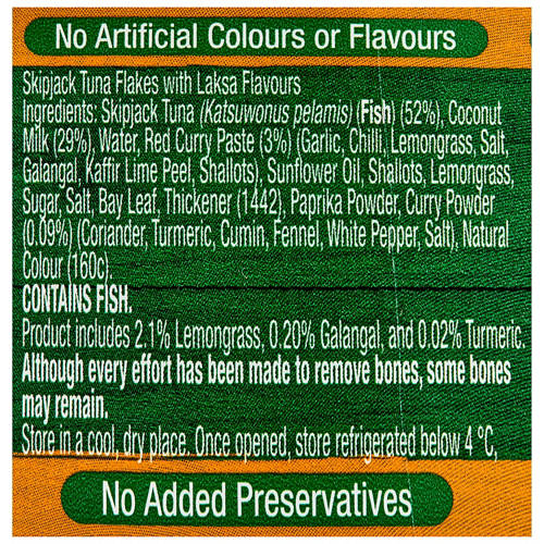 Ingredients 1, Flavoured Tuna 95g - Laksa Style