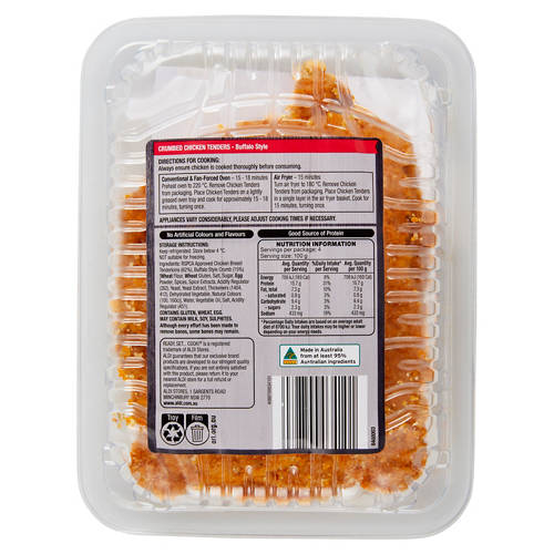 Front shot 2, RSPCA Approved Crumbed Chicken Tenders Buffalo Style 400g